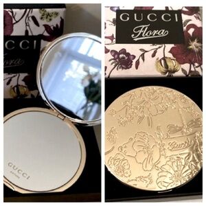 Gucci Flora Compact Mirror Gold-Tone